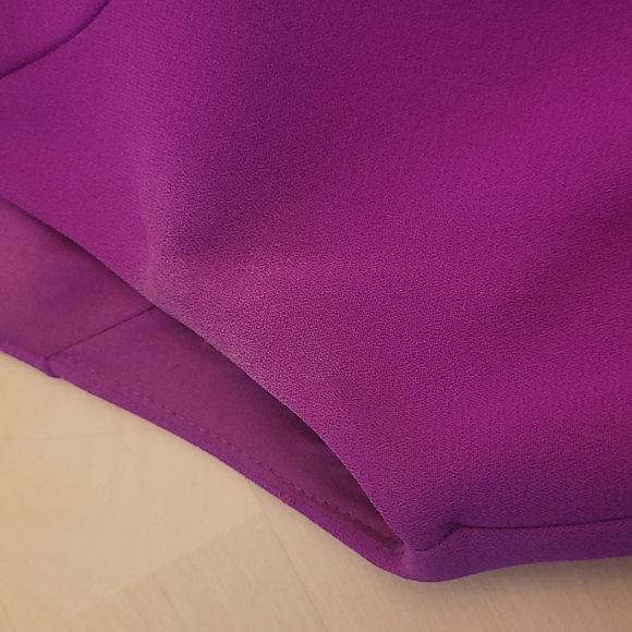 White by Vera Wang Medium Purple One Shoulder Gown with Slit - Picture 16 of 16